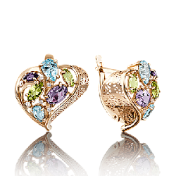 Серьги из золота 02-3763-00-248-1110-46