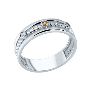 Кольцо из серебра АЛЬКОР 01-3953/000Б-00