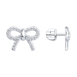 Серьги пуссеты из серебра SOKOLOV 94-122-00100-1