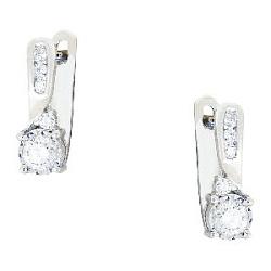 Серьги с бриллиантом Бриант EW46351D