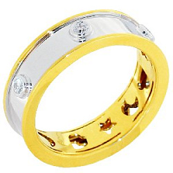 Кольцо с бриллиантом Арт-Модерн 010681-Ж/Б