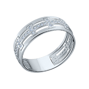 Кольцо обручальное из серебра Jeda 2735.1