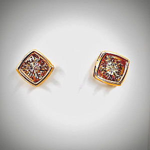 Серьги пуссеты с бриллиантом grigoriev 12-11-51200-11-00