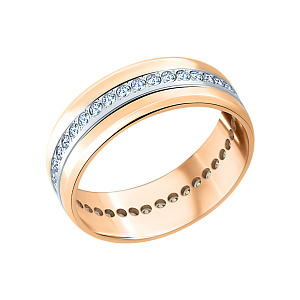 Кольцо обручальное из красного золота Крымский ЮЗ 7212201