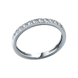 Кольцо обручальное с бриллиантом из белого золота ГАЛЕРЕЯ ЭКСКЛЮЗИВА 4516001