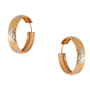 Серьги кольца из золота Магнат А 021025