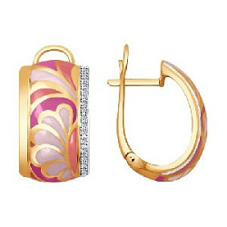 Серьги с бриллиантом SOKOLOV 1021222