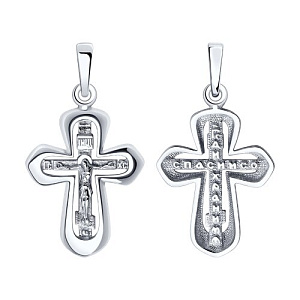 Подвеска крест из серебра SOKOLOV 94-131-02214-1