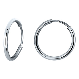 Серьги кольца из серебра Золотник 21-001