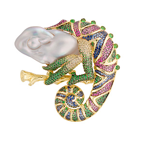 Брошь с бриллиантом АЛЕКСАНДРА 8060030