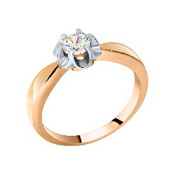 Кольцо помолвочное из золота АЛЕКСАНДРА 10195-01