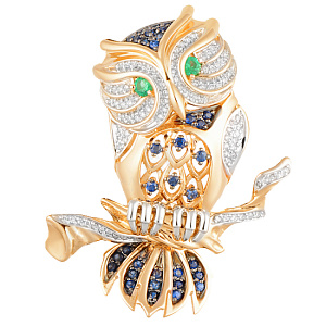 Брошь с бриллиантом АЛЕКСАНДРА 3060022