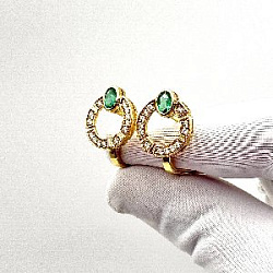 Серьги с бриллиантом МЭЮЗ 06399