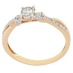 Кольцо помолвочное с бриллиантом Бриант RRI20869ND