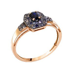 Кольцо с бриллиантом АЛЬКОР 15752-170