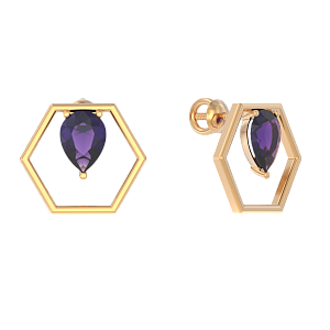 Серьги пуссеты из золота АРИНА 1055862-11220-A