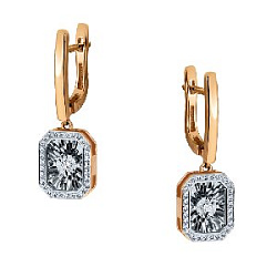 Серьги с бриллиантом grigoriev 02-11-5629-31-00-1