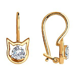 Серьги детские из золота SOKOLOV 0200011