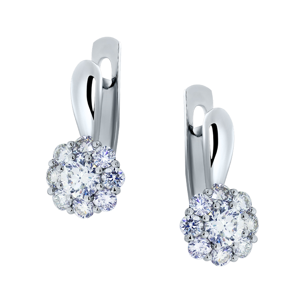 Серьги с бриллиантом ГАЛЕРЕЯ ЭКСКЛЮЗИВА 4570223