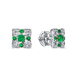 Серьги пуссеты с бриллиантом Серьги пуссеты с бриллиантом 5-7045-103-2Б-Из