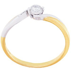 Кольцо помолвочное с бриллиантом Бриант RRI9803TMD