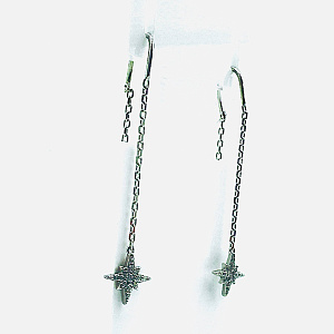 Серьги продежки из серебра СЗД2004В