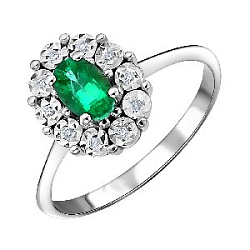 Кольцо с бриллиантом 2043R-W11