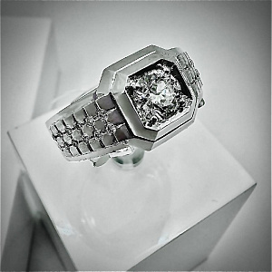 Кольцо мужское с бриллиантом ГАЛЕРЕЯ ЭКСКЛЮЗИВА 4510335