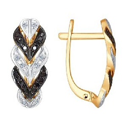 Серьги с бриллиантом SOKOLOV 7020043