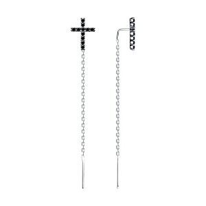 Серьги продежки из серебра SOKOLOV 94026505