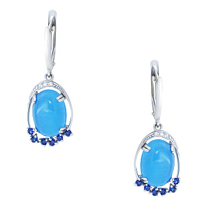 Серьги из серебра Каприз 2-3123-2