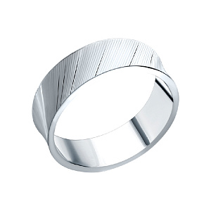 Кольцо обручальное из серебра СТА256