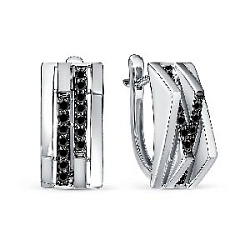 Серьги с бриллиантом 5-5953-106-2Б-Чбр