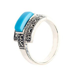 Кольцо из серебра Марказит HR344