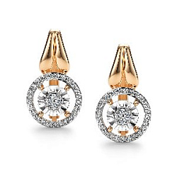 Серьги с бриллиантом АЛЬКОР 26204-100