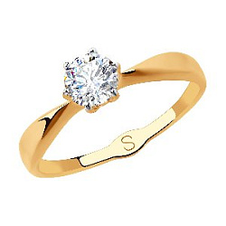 Кольцо помолвочное из золота SOKOLOV 019050