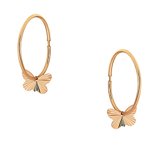 Серьги кольца из золота RUSGOLDART 20020б 1 10