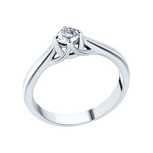 Кольцо помолвочное с бриллиантом МЭЮЗ 43281