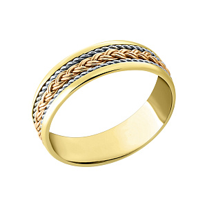 Кольцо обручальное из лимонного золота Крымский ЮЗ 7212153 л (1042 л)