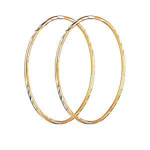 Серьги кольца из серебра Сильвер Лайн с725па