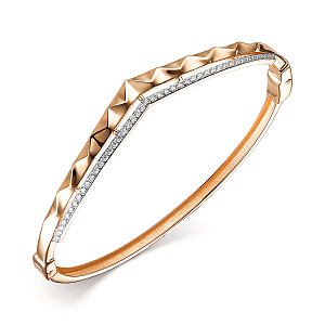 Браслет жесткий из золота CORONA Бр4881