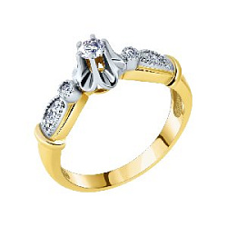 Кольцо помолвочное с бриллиантом 0315