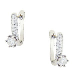 Серьги с бриллиантом Бриант EW16625TND