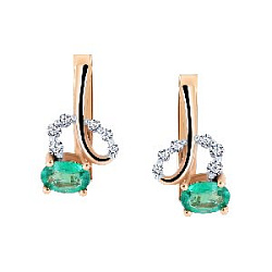 Серьги с бриллиантом Бриант ER3993E