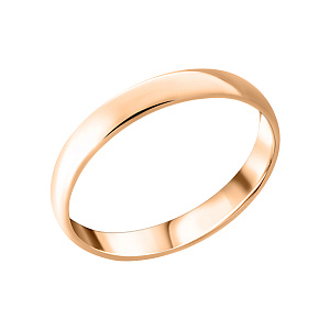 Кольцо обручальное из красного золота Атолл 600-3