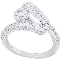 Кольцо с бриллиантом Арт-Модерн 010627-Б