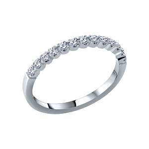 Кольцо обручальное с бриллиантом из белого золота ГАЛЕРЕЯ ЭКСКЛЮЗИВА 4516005