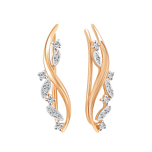 Серьги клаймберы из золота ZOLOTYE UZORY 04-62-0143-00