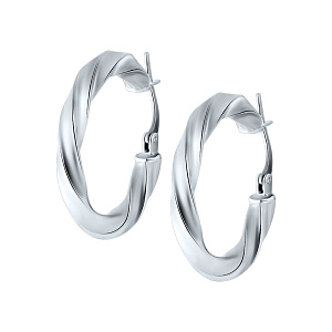 Серьги кольца из серебра РОСТЗОЛОТО TALE 42