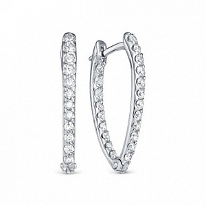 Серьги из серебра АЛЬКОР 02-1576/00КЦ-00